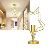 Ceiling Light Five Pointed Star E27 Wrought Iron Hanging Lamp for Corridor Dining Room AC85-265V