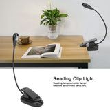 LED Clip Light 360 Degrees Rotation 5000K‑6000K Reading Clamp Light White Light
