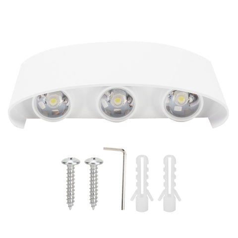 6LED 6W Wall Light Innovative Up Down Wall Lamp IP65 Waterproof AC85-265V White Light In Australia - Darrahopens