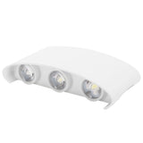 6LED 6W Wall Light Innovative Up Down Wall Lamp IP65 Waterproof AC85-265V White Light