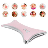 LED Electric Gua Sha Board USB Vibration Heating Scraping Massager Instrument Beauty ToolsPink