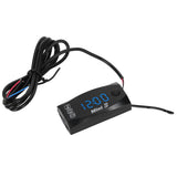 3 in 1 Waterproof LED Electronic Meter Motorcycle Digital Time Clock Thermometer VoltmeterBlue Light