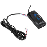 3 in 1 Waterproof LED Electronic Meter Motorcycle Digital Time Clock Thermometer VoltmeterBlue Light