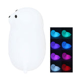 Silicone Bedside Lamp 1.3W Innovative USB Night Light with Colorful Lighting White In Australia - Darrahopens