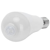 E27 Human Sensor Light Bulb 7W LED Induction Lamp for Corridor Balcony 85‑265V Pure White Light