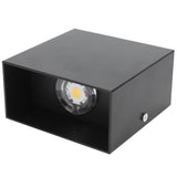 LED Wall Light 7W Indoor Square Lamp Bedroom Hallway Porch Balcony Decoration 100265V(Black ShellWhite Light ) In Australia - Darrahopens