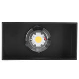 LED Wall Light 7W Indoor Square Lamp Bedroom Hallway Porch Balcony Decoration 100265V(Black ShellWhite Light )