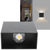 7W LED Wall Light Square Shape Simple Style Decorative Lamp for Indoor Bedside Door 85‑265V