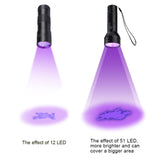 Pet Urine Detector Light Handheld UV Black Light Flashlight Portable Dog Cat Urine Carpet Detec