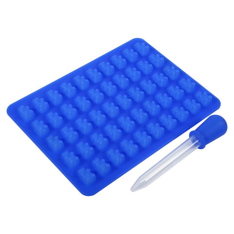 50 Cavities Chocolate Ice Tray Bear Silicone Mould Maker Baking Candy Mold Tool Royal Blue In Australia - Darrahopens
