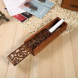 Wooden Pencil Case Box Desktop Stationery Storage Organiser School Office (#1 Swirl Grass Type) In Australia - Darrahopens
