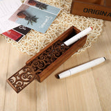 Wooden Pencil Case Box Desktop Stationery Storage Organiser School Office (#1 Swirl Grass Type) In Australia - Darrahopens
