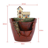 1pcs Hanging Garden Shape Resin Flower Pot For Planting Succulent Plants Garden Decoration Hot