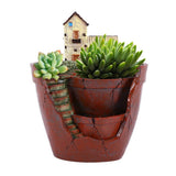 1pcs Hanging Garden Shape Resin Flower Pot For Planting Succulent Plants Garden Decoration Hot