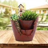 1pcs Hanging Garden Shape Resin Flower Pot For Planting Succulent Plants Garden Decoration Hot