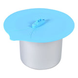 Set of 3pcs Unique Steam Ship Design Silicone Seal Cover Pot Mug Cup Lid Kitchen Gadgets Blue