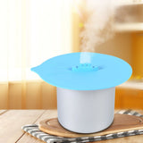 Set of 3pcs Unique Steam Ship Design Silicone Seal Cover Pot Mug Cup Lid Kitchen Gadgets Blue