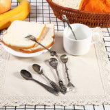 6Pcs/Set Retro Royal Style Mini Coffee Spoons and Fork Kitchen Fruit Dinnerware Antique Brass In Australia - Darrahopens
