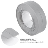 Self Adhesive Bath And Wall Sealing Strip Sink Basin Edge Trim Kitchen (Grey 22mm x 3.2m)
