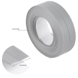 Self Adhesive Bath And Wall Sealing Strip Sink Basin Edge Trim Kitchen (Grey 22mm x 3.2m)