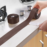 Self Adhesive Bath And Wall Sealing Strip Sink Basin Edge Trim Kitchen (Brown 22mm x 3.2m)