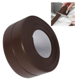 Self Adhesive Bath And Wall Sealing Strip Sink Basin Edge Trim Kitchen (#4 Brown 38mm x 3.2m)