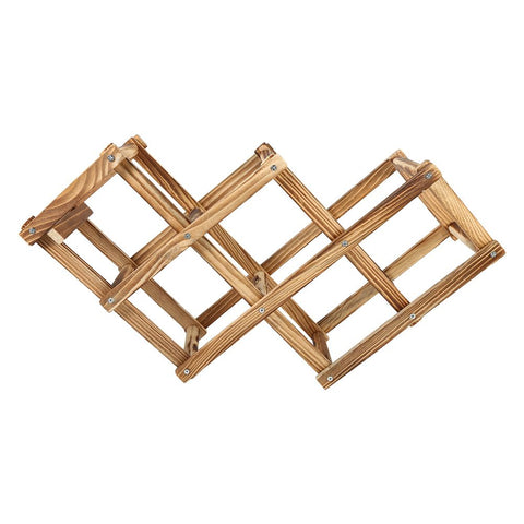 Foldable Wooden Wine Rack Bottle Holder Storage Home Bar Decor Display Shelf For 6 Bottles In Australia - Darrahopens
