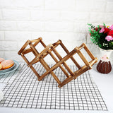 Foldable Wooden Wine Rack Bottle Holder Storage Home Bar Decor Display Shelf For 6 Bottles In Australia - Darrahopens