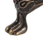 4Pcs Antique Brass Jewelry Gift Box Wood Case Decorative Feet Legs Corner Protector Vintage