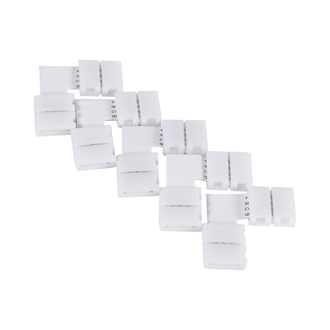 5Pcs L Shape 4pin 10mm Solderless Corner Connectors Adapters For RGB 5050 LED Strip Lights In Australia - Darrahopens