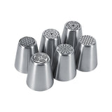 6PCS Stainless Steel Flower Cake Icing Piping Nozzles Decorating Tips Pastry DIY Baking Tools
