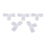 5Pcs Solderless 4pin Clip on Connectors Adapters for 10mm RGB 5050 LED Strip Light (T Shape)