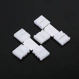 5Pcs Solderless 4pin Clip on Connectors Adapters for 10mm RGB 5050 LED Strip Light (T Shape) In Australia - Darrahopens
