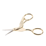 1Pc Stainless Steel Embroidery Sewing Tools Crane Shape Shears Cross Stitch Scissors Gold