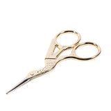 1Pc Stainless Steel Embroidery Sewing Tools Crane Shape Shears Cross Stitch Scissors Gold
