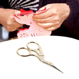 1Pc Stainless Steel Embroidery Sewing Tools Crane Shape Shears Cross Stitch Scissors Gold