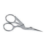 1Pc Stainless Steel Embroidery Sewing Tools Crane Shape Shears Cross Stitch Scissors Silver