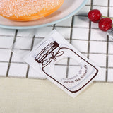 100pcs/Pack Lovely Plastic Candy Biscuit Cookies Gift Packaging Bag Party Supplies (White)