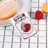 100pcs/Pack Lovely Plastic Candy Biscuit Cookies Gift Packaging Bag Party Supplies (White)