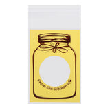 100pcs/Pack Lovely Plastic Candy Biscuit Cookies Gift Packaging Bag Party Supplies (Yellow)