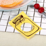 100pcs/Pack Lovely Plastic Candy Biscuit Cookies Gift Packaging Bag Party Supplies (Yellow) In Australia - Darrahopens