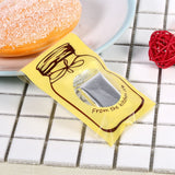 100pcs/Pack Lovely Plastic Candy Biscuit Cookies Gift Packaging Bag Party Supplies (Yellow) In Australia - Darrahopens