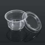 50Pcs Disposable Plastic Clear Sauce Chutney Cups Boxes With Lid Food Takeaway Hot (4oz) In Australia - Darrahopens