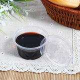 50Pcs Disposable Plastic Clear Sauce Chutney Cups Boxes With Lid Food Takeaway Hot (4oz)