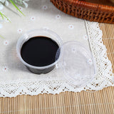 50Pcs Disposable Plastic Clear Sauce Chutney Cups Boxes With Lid Food Takeaway Hot (4oz) In Australia - Darrahopens