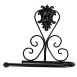 Paper Towel Holder Wall mounted Tissue Rack for Kitchen Bathroom (Black)