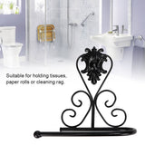 Paper Towel Holder Wall mounted Tissue Rack for Kitchen Bathroom (Black)