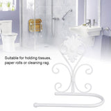 Paper Towel Holder Wall mounted Tissue Rack for Kitchen Bathroom (White)