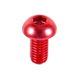 10pcs M3 6-10mm Button Round Head Aluminum Alloy Metric Hex Socket Cap Screw Bolt Red 6mm
