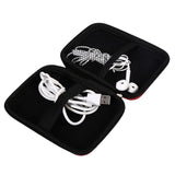 Digital Accessories Cable Earphone Storage Organizer USB Flash Drive Case Bag Hot (Dark Blue)